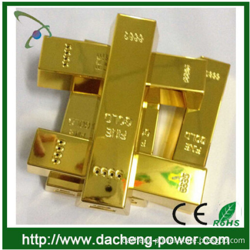 Best selling Gold Bar Bullion design power bank 2600mah power bank charger for gift market
